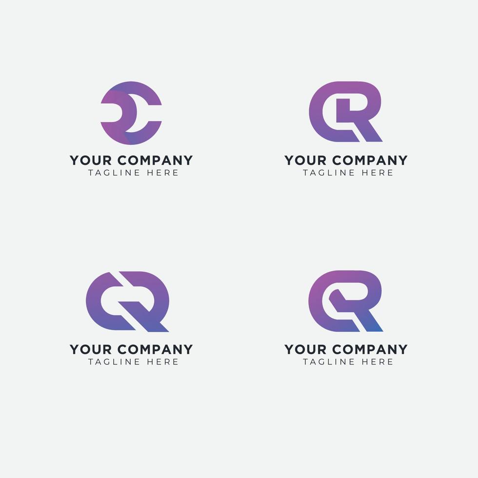 rc logo design schriftzug einfach vektor