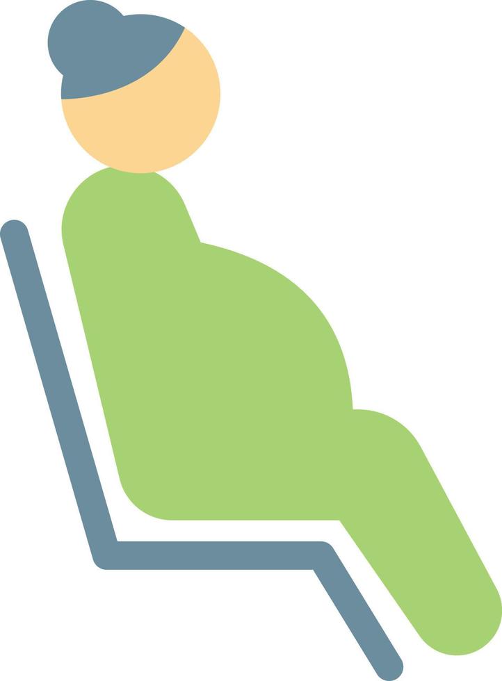 Vektorillustration der schwangeren Frau auf einem Hintergrund. Premium-Qualitätssymbole. Vektorsymbole für Konzept und Grafikdesign. vektor
