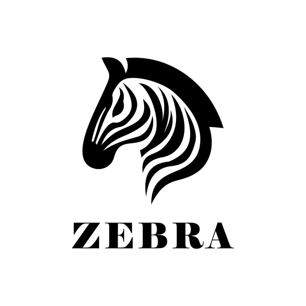 logotyp för zebrahuvud vektor