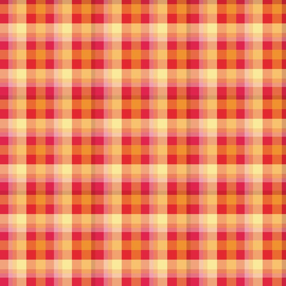 karierter hintergrund in den festlichen farben rot, gelb, orange. Nahtloses Muster für Plaid, Stoff, Textilien, Kleidung, Tischdecken und andere Dinge. vektor