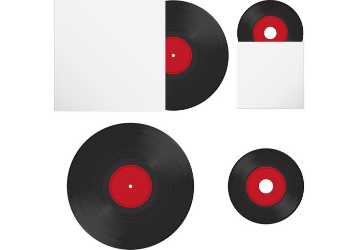 Vinyl Disc Vektor Aufzeichnungen