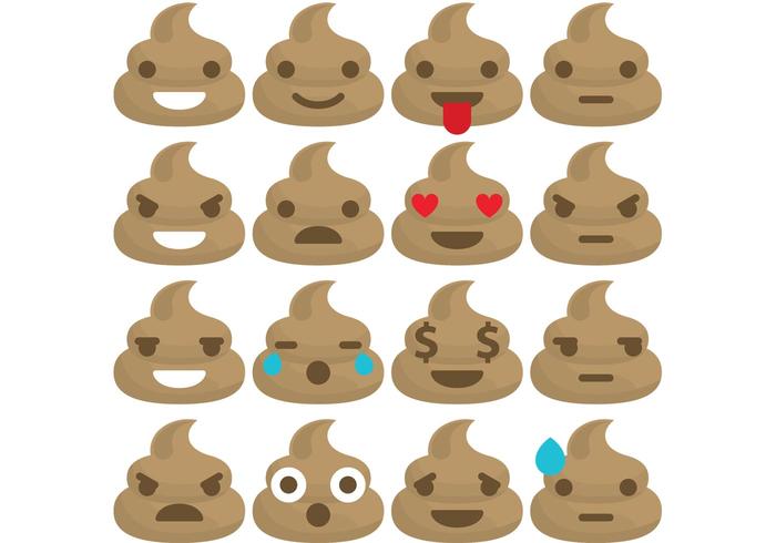 Poop Emoticon Vektoren