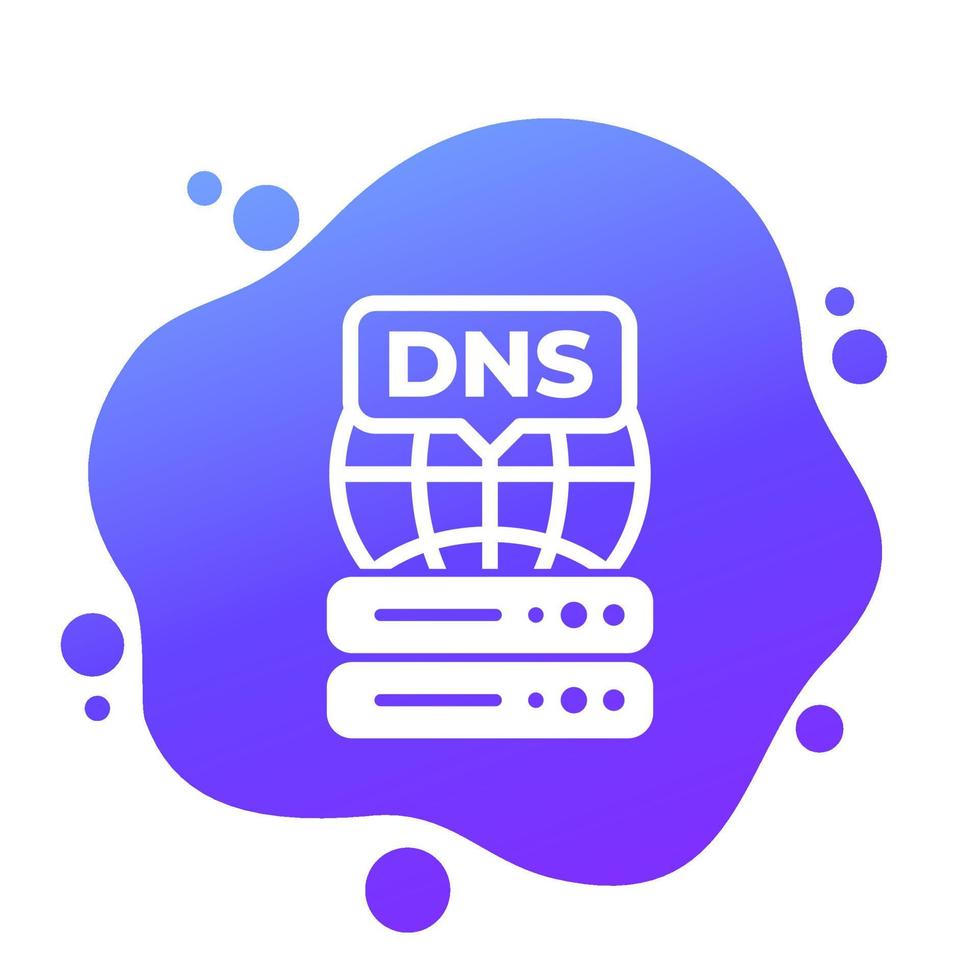 dns-ikon, domännamnssystem vektor