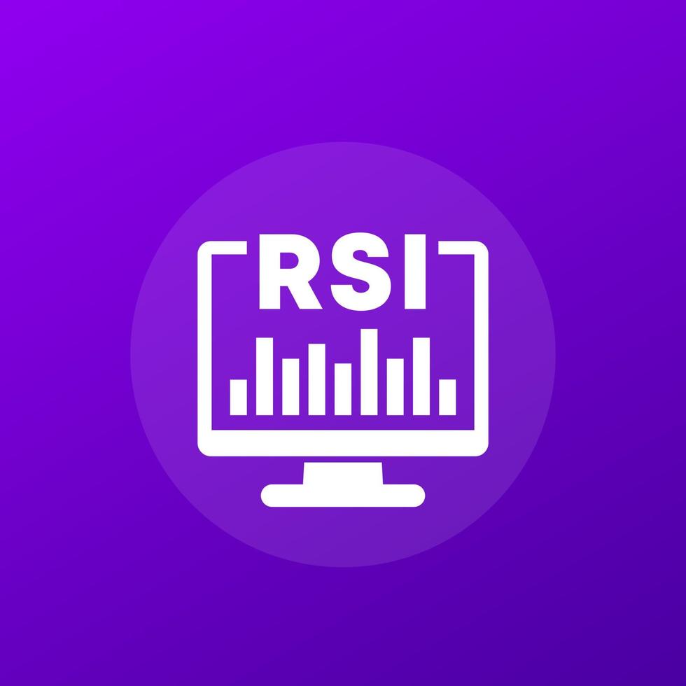 rsi-handelsindikatorikon för webben vektor