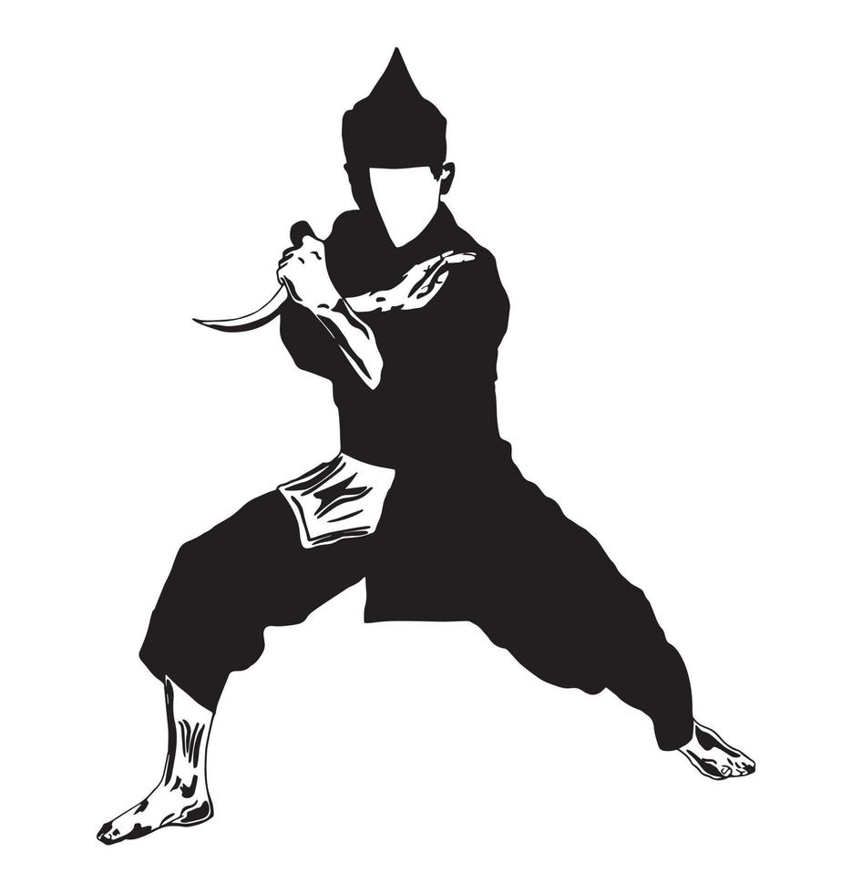 illustration av pencak silat öppningsteknik vektor