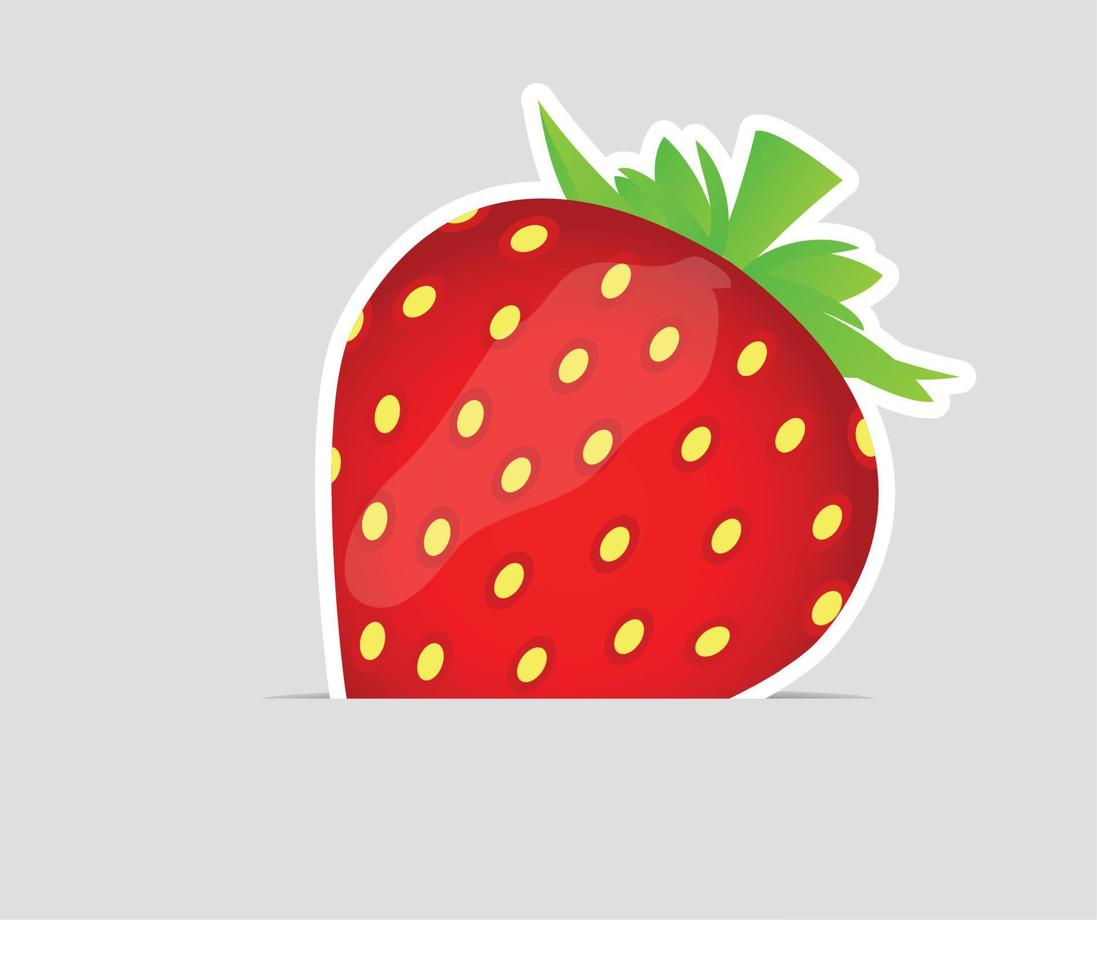 söta välsmakande jordgubbar vektorillustration vektor