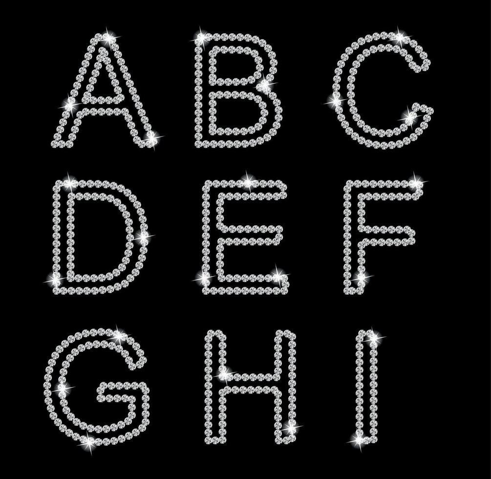diamant alfabetet vektor illustration