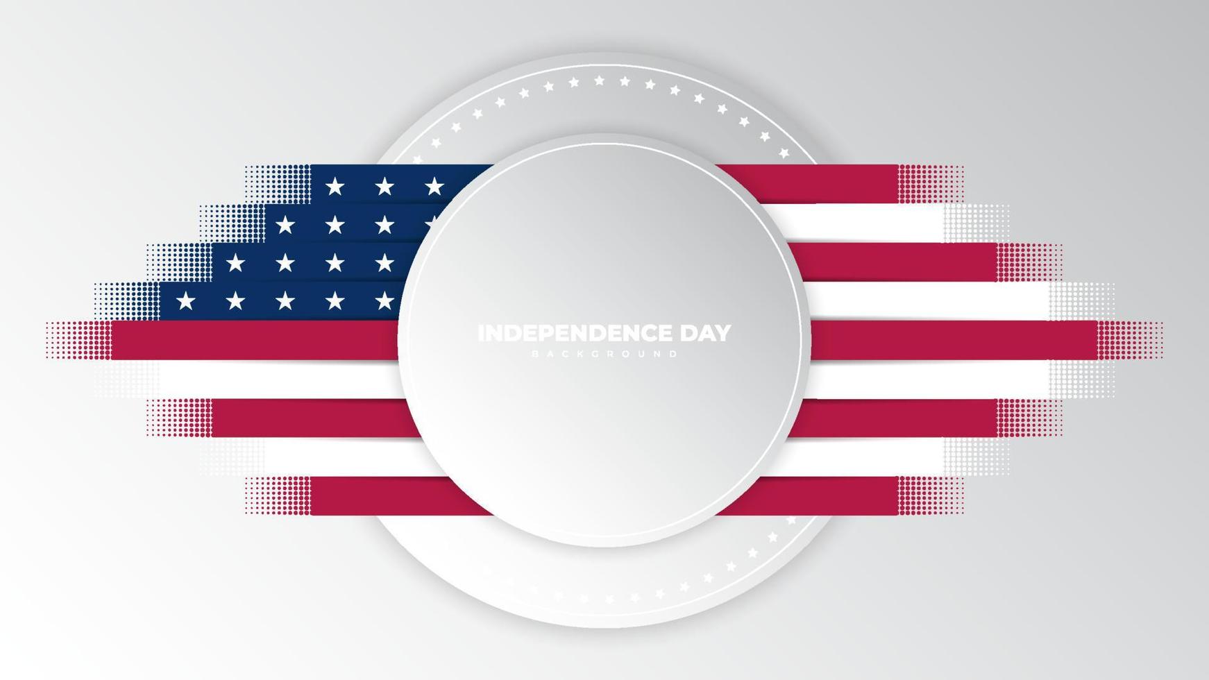 USA självständighetsdagen bakgrundsdesignmall vektor