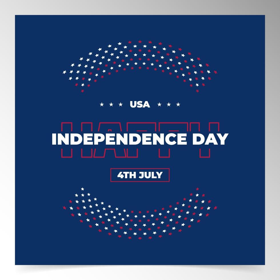 USA självständighetsdagen bakgrundsdesignmall vektor
