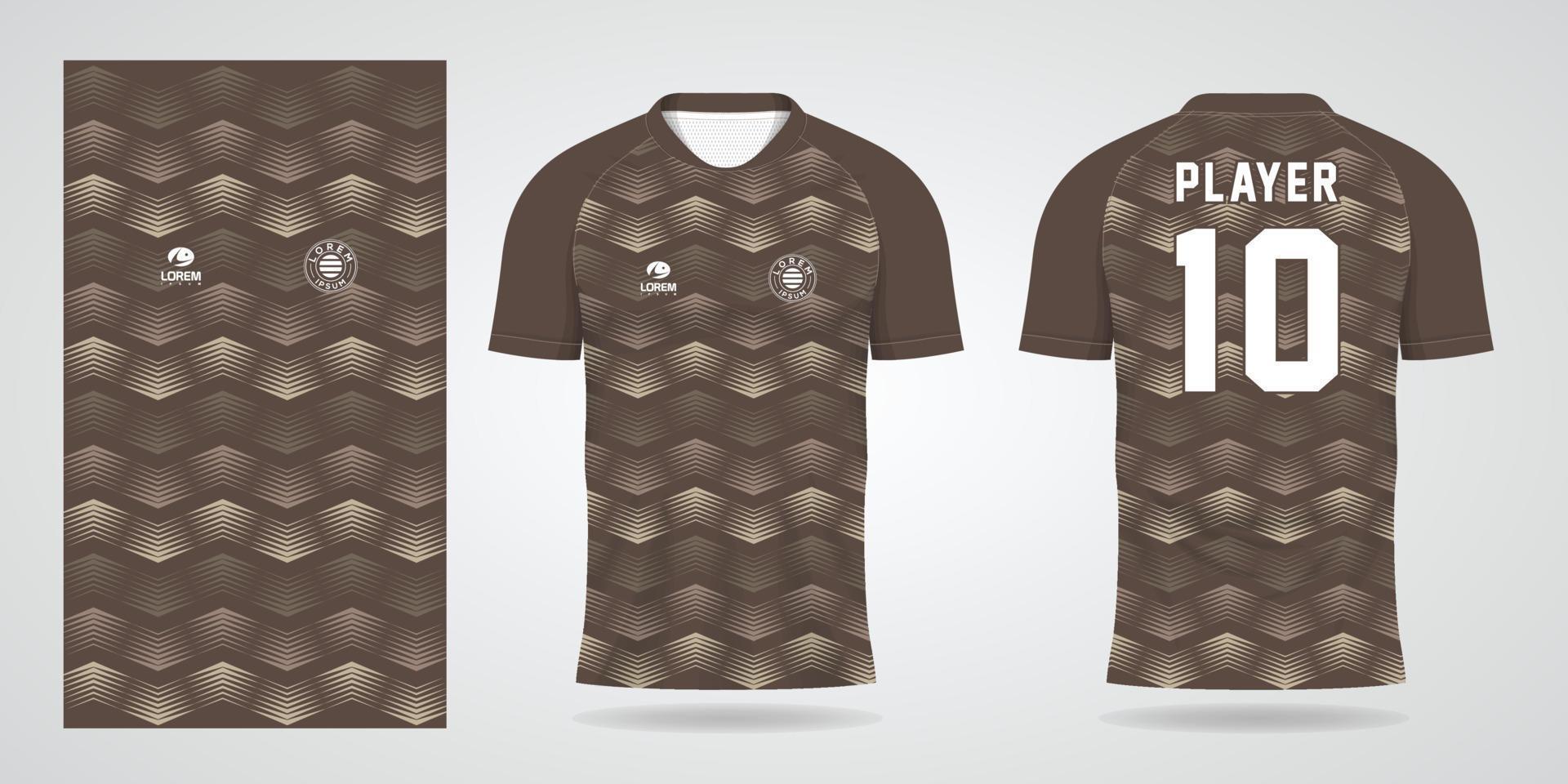 braune fußball trikot sport design vorlage vektor