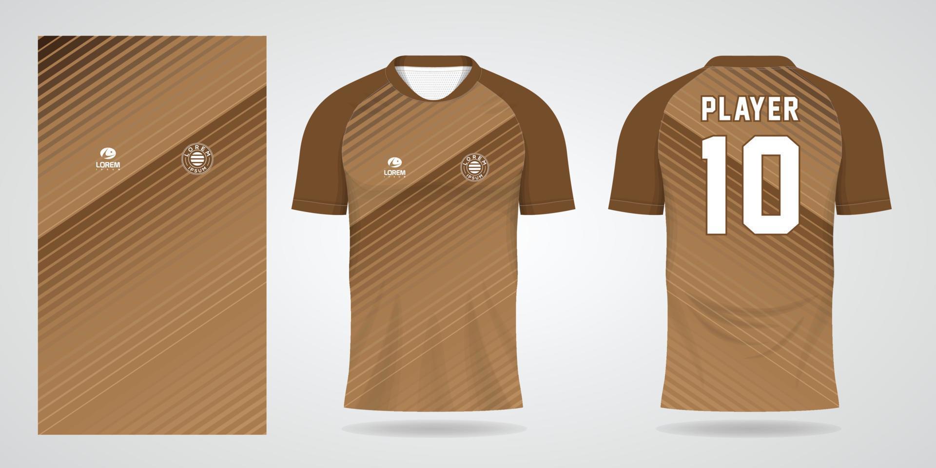 braune fußball trikot sport design vorlage vektor