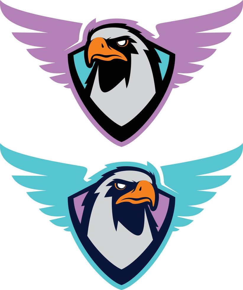 Adler-Sport-Logo für College-Team. isoliert auf weißem Hintergrund vektor