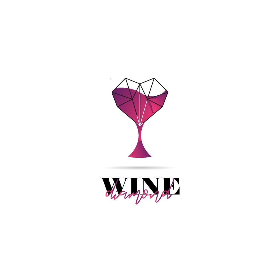 minimalistisches und elegantes Weinlogo vektor