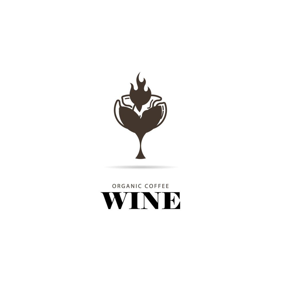 minimalistisches und elegantes Weinlogo vektor