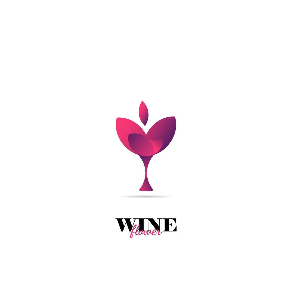 minimalistisches und elegantes Weinlogo vektor