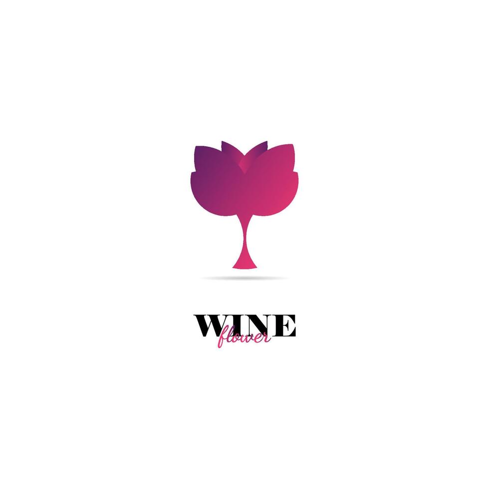 minimalistisches und elegantes Weinlogo vektor