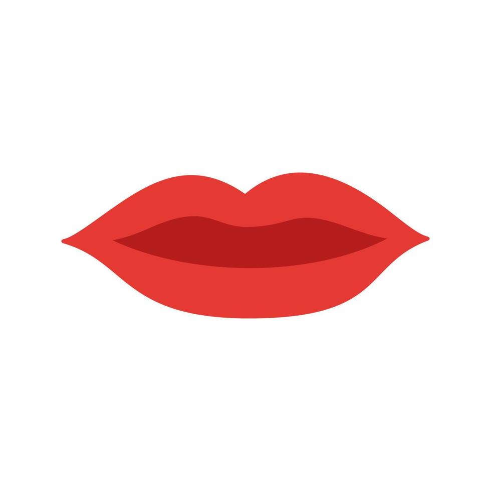 Lippen flaches mehrfarbiges Symbol vektor