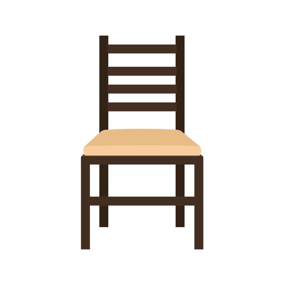 Stuhl i flaches mehrfarbiges Symbol vektor