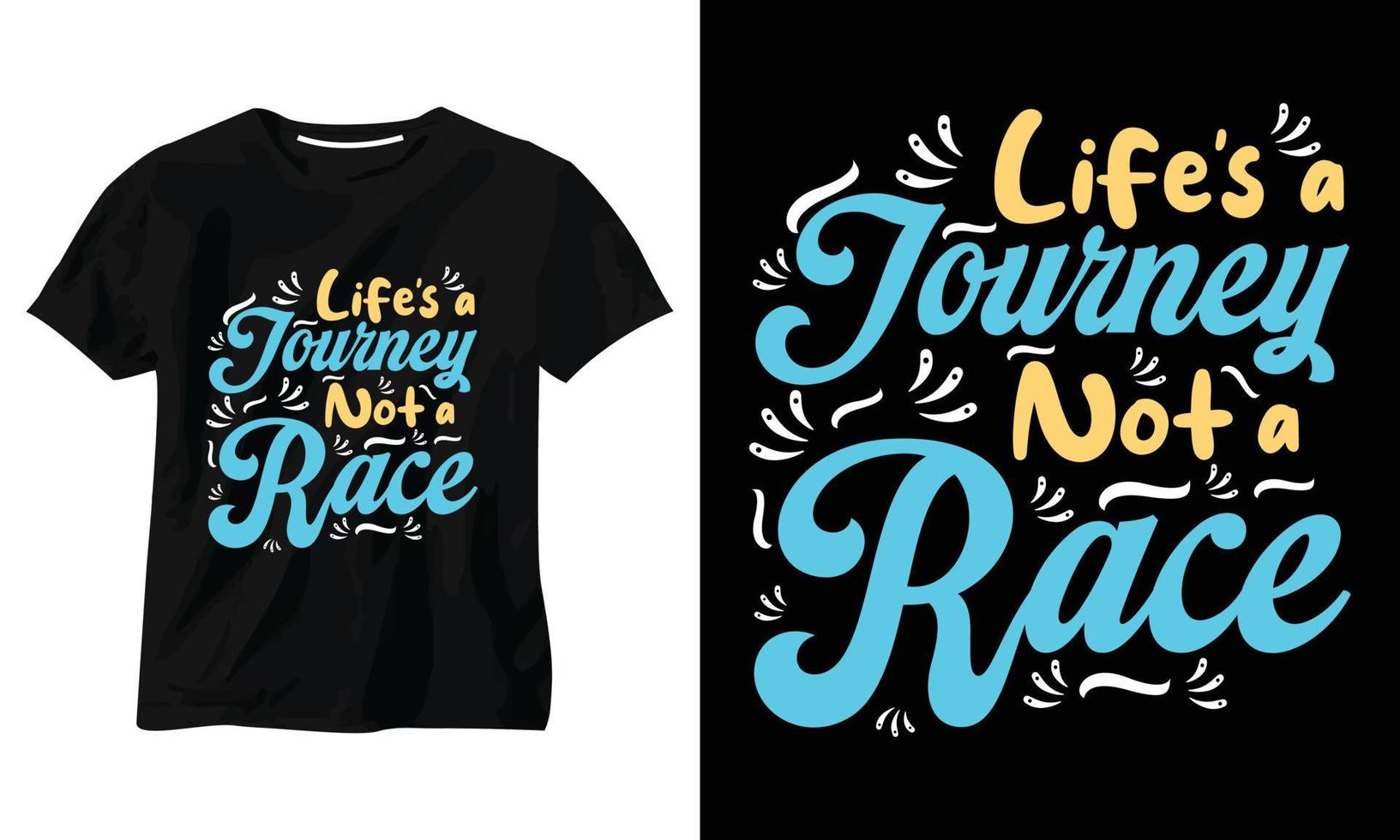 Das Leben ist eine Reise, kein Renntypografie-T-Shirt-Design vektor