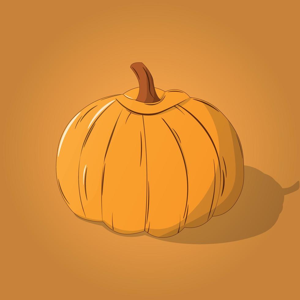 färgglad orange pumpa. grönsak. skörda. semester den 31 oktober. vektor handritad doodle illustration