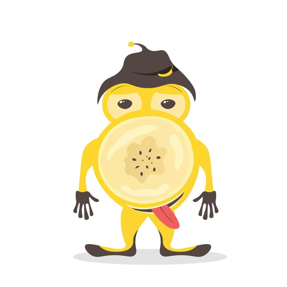 en banan frukt seriefigur emoticon maskot. vektor illustration