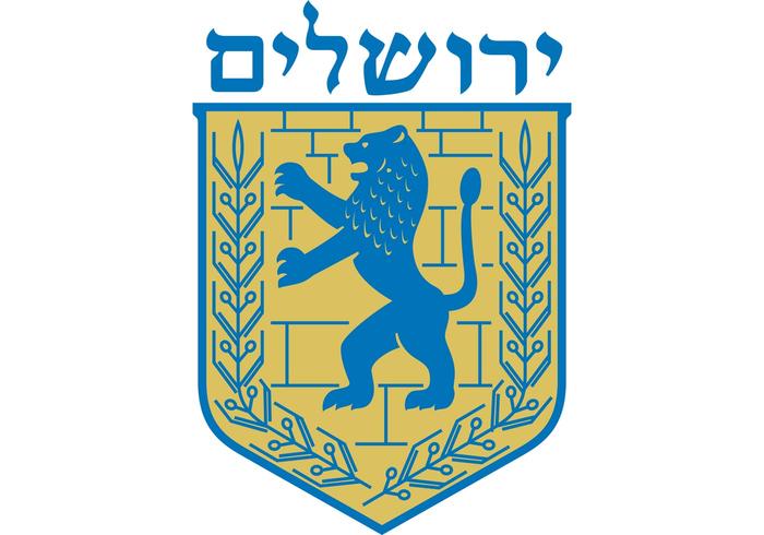 Lejon av Judah Vector - Emblem i Jerusalem