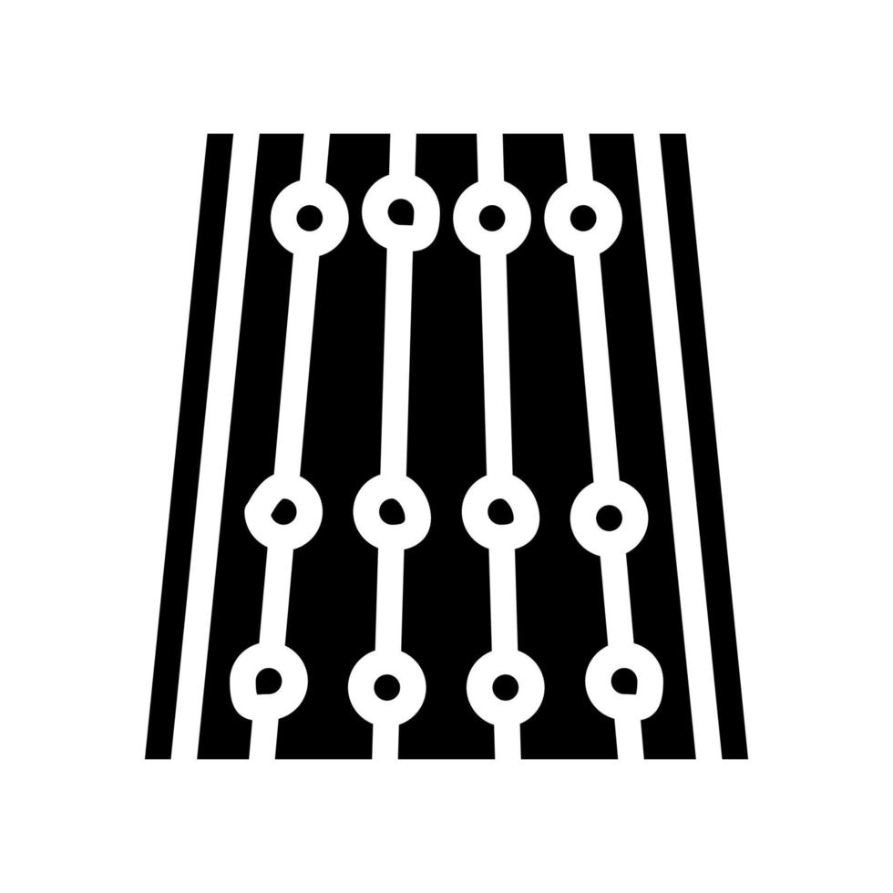 Fingerführung Violine Glyphe Symbol Vektor Illustration