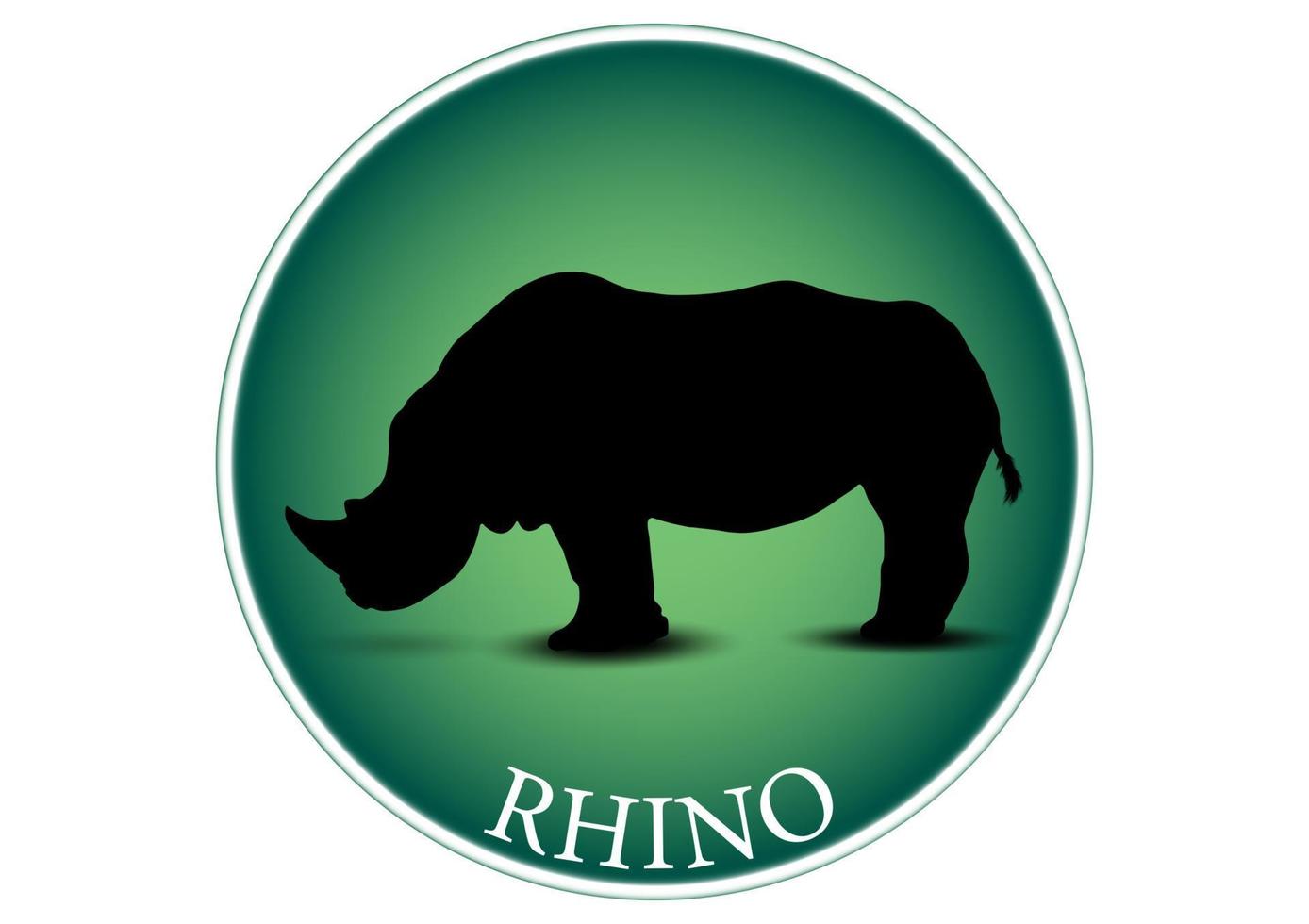 Grafikdesign Logo Nashorn Vektor Illustration isoliert weißer Hintergrund