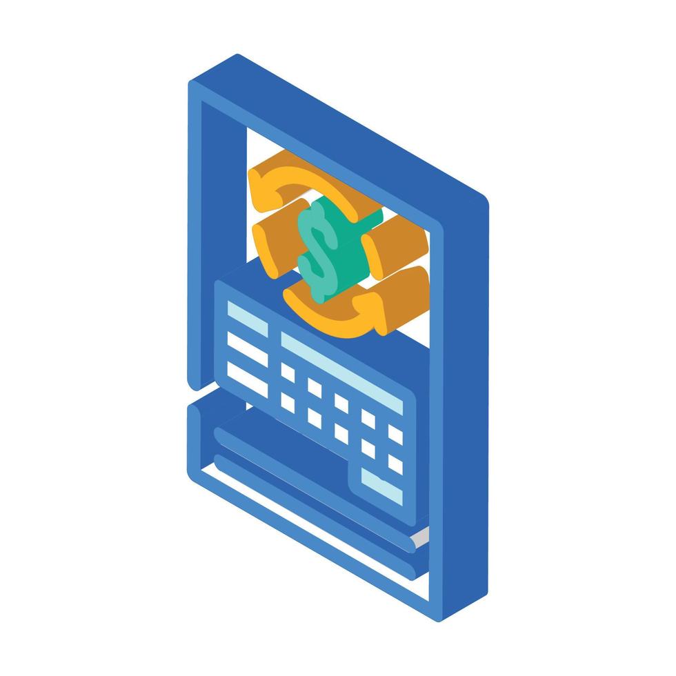 isometrische symbolvektorillustration des investitionsgeschäfts vektor