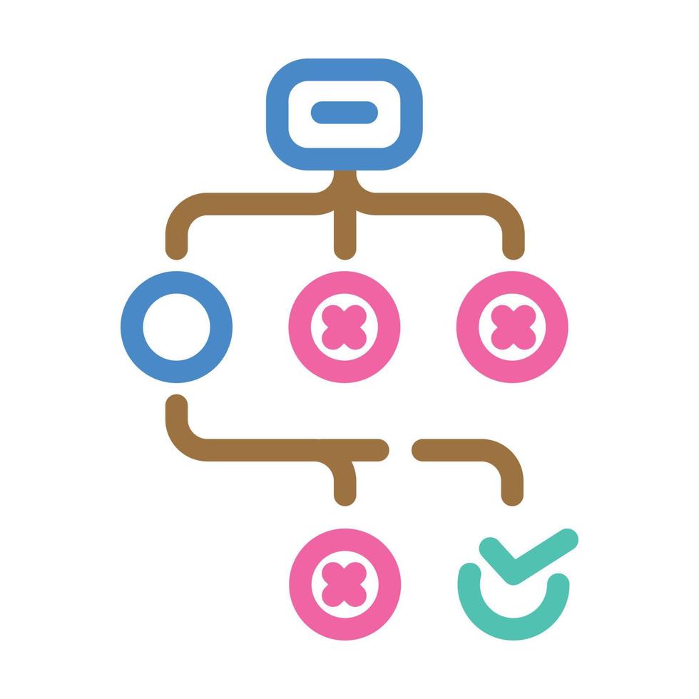 planering affärsstrategi färg ikon vektorillustration vektor