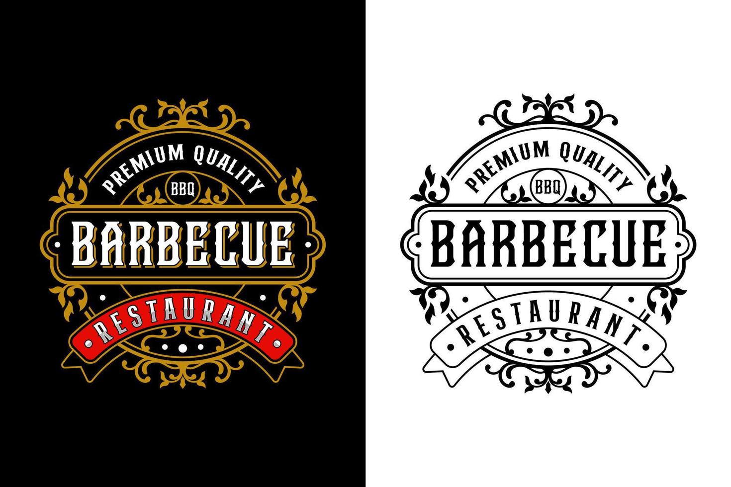 grillrestaurang premiumkvalitet vintage design logotyp vektor