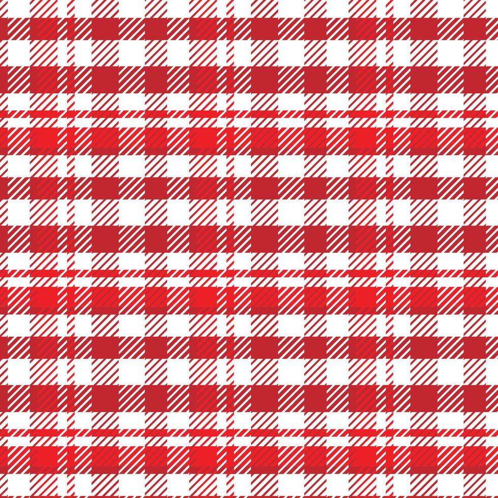 rotes und weißes schottisches gewebtes kariertes nahtloses muster des tartans. vektor