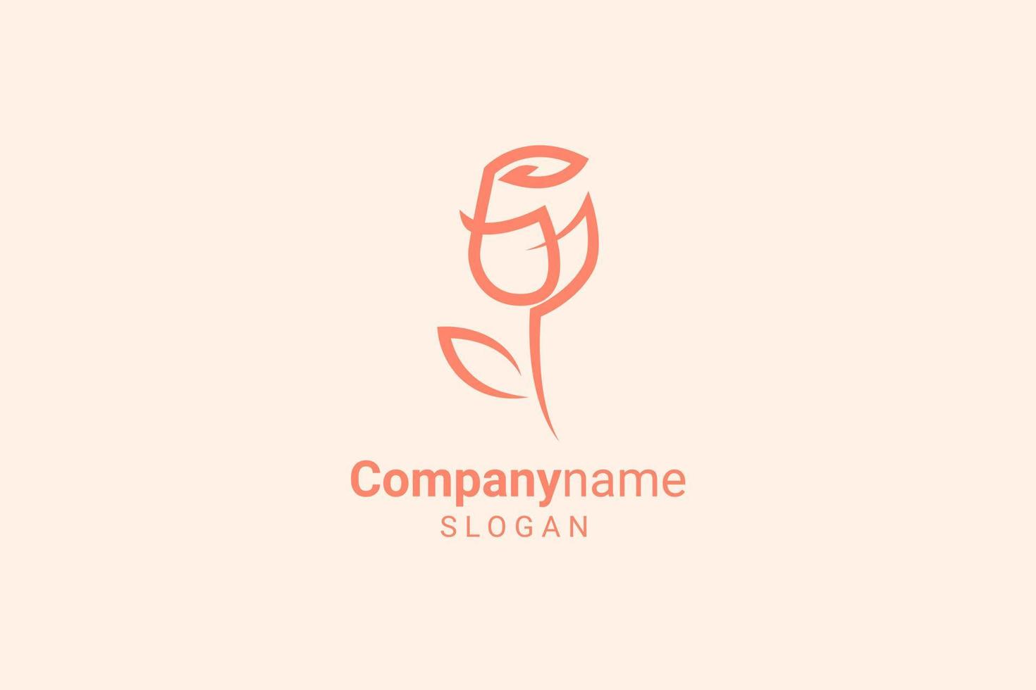 minimalistische Blumen-Logo-Design-Vorlage vektor