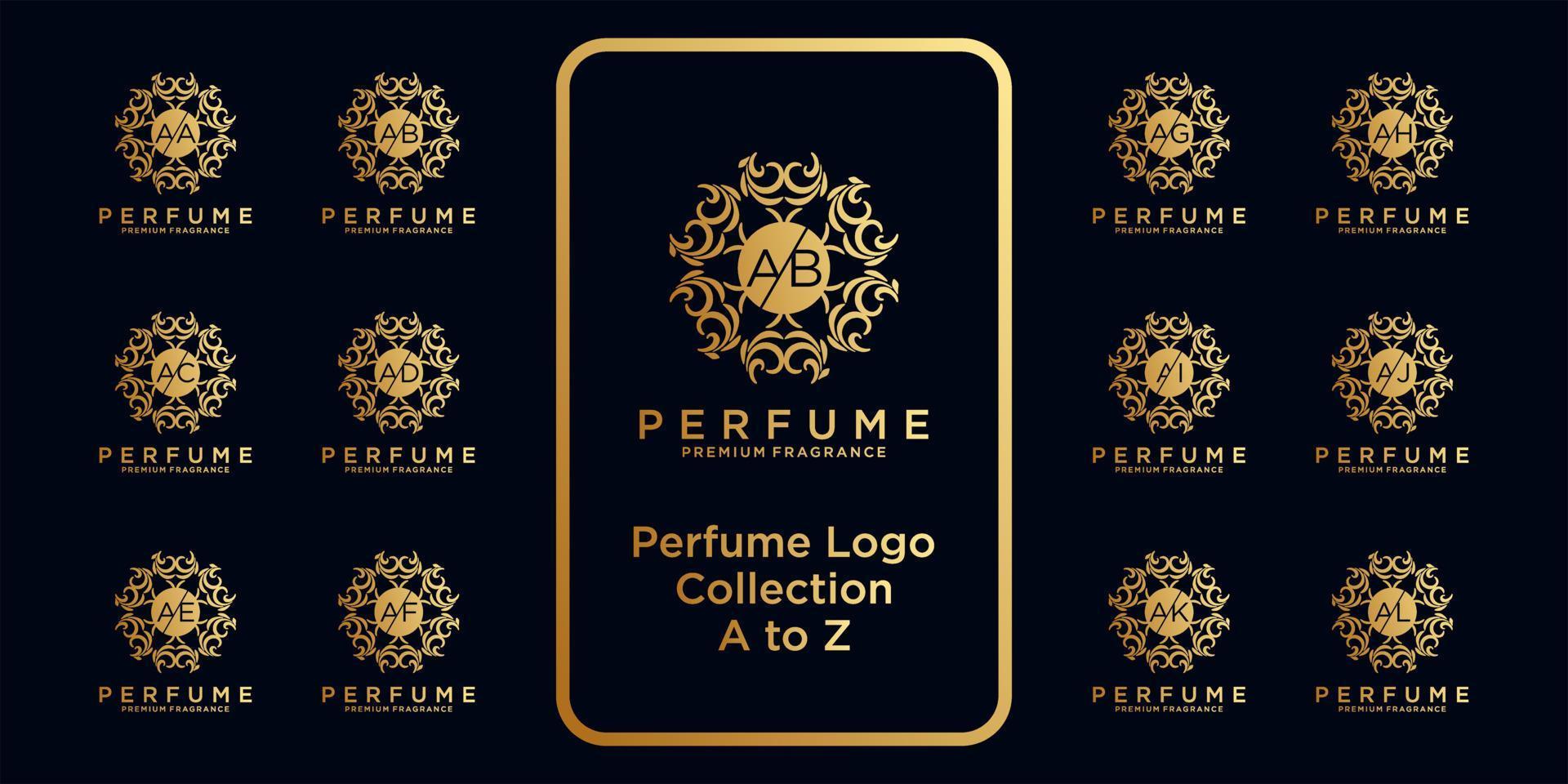 luxus-parfüm-logo-kollektion mit anfangskonzept. vektor