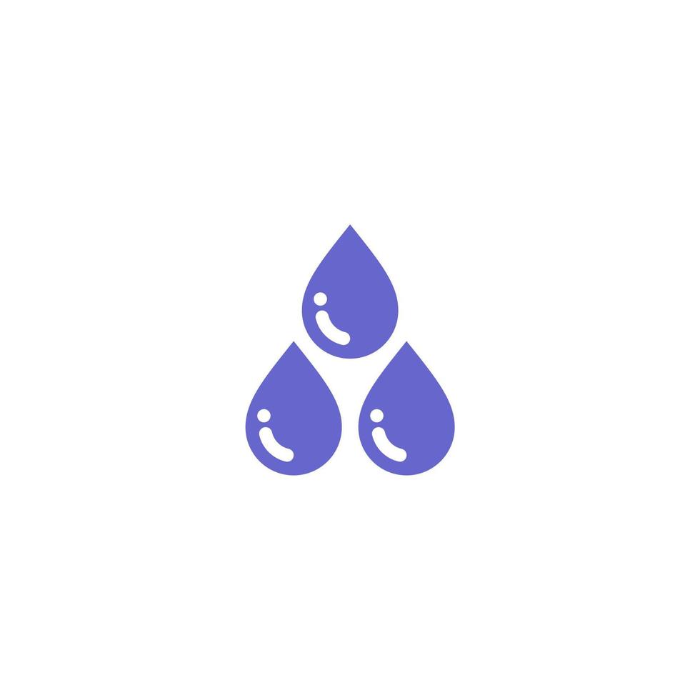 vatten och vattendroppe enkel ikon vektor