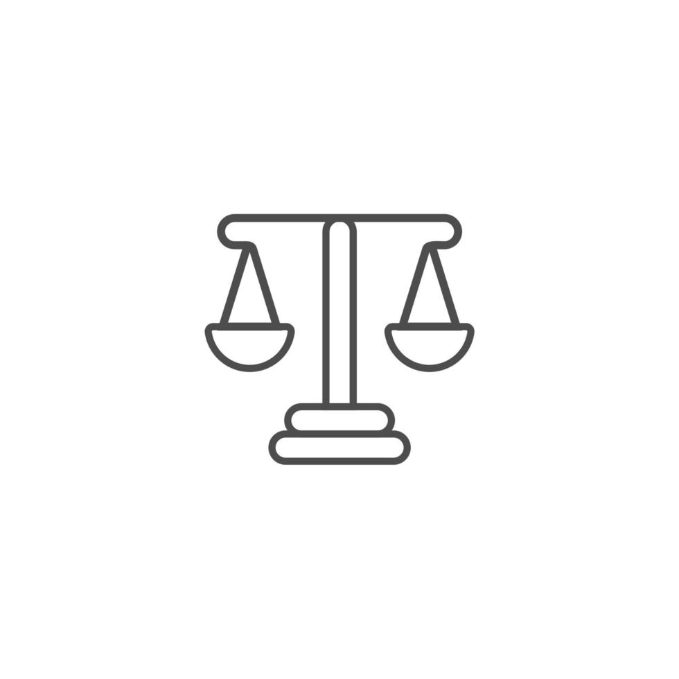 enkla ikoner för domstol, lag och advokat vektor