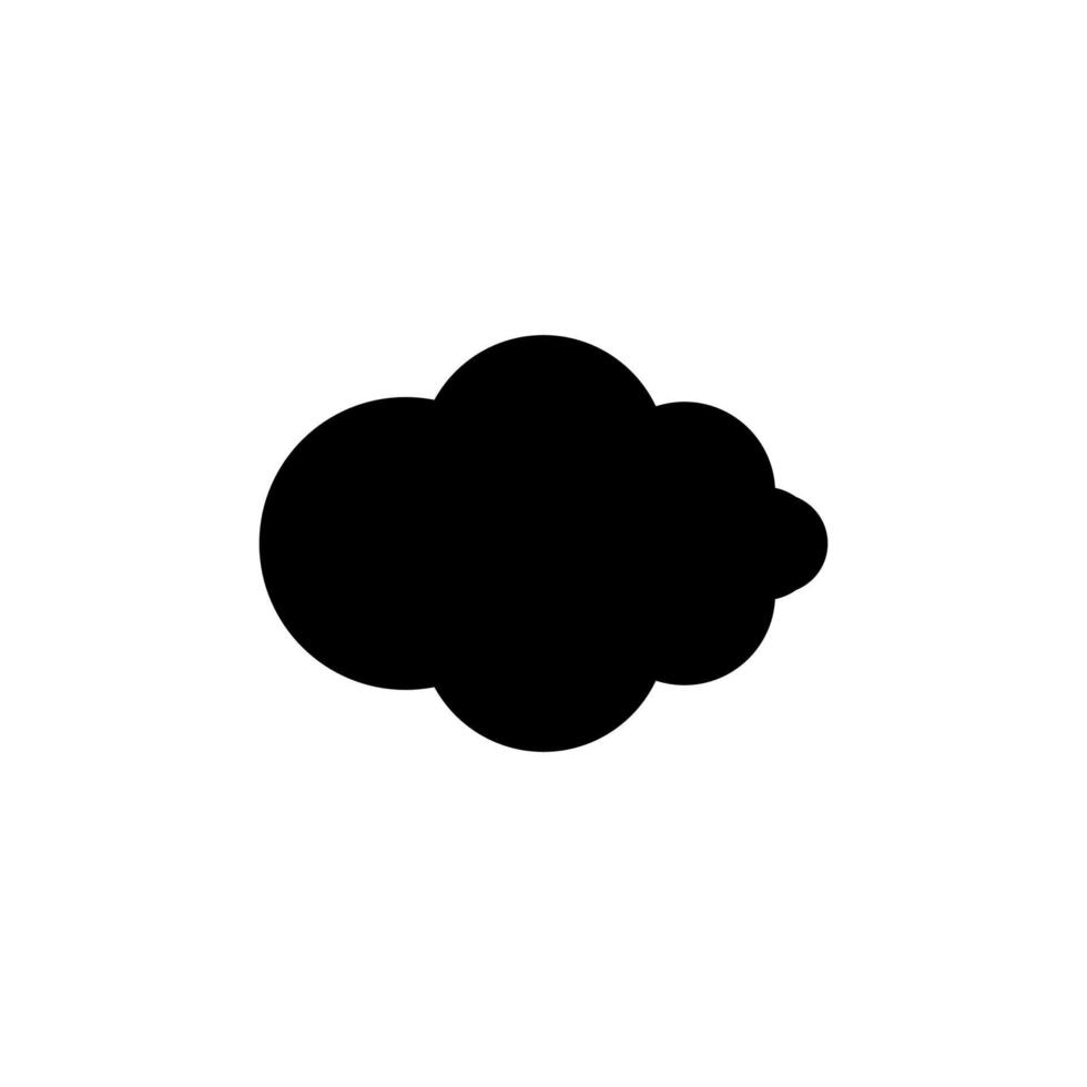 einfaches Symbol von Wolken über dem Himmel vektor