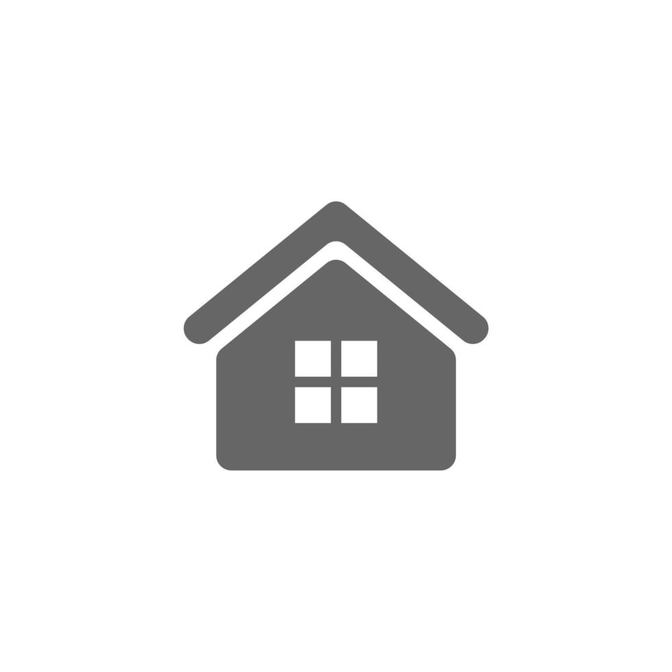 einfaches Haussymbol auf weißem Hintergrund vektor