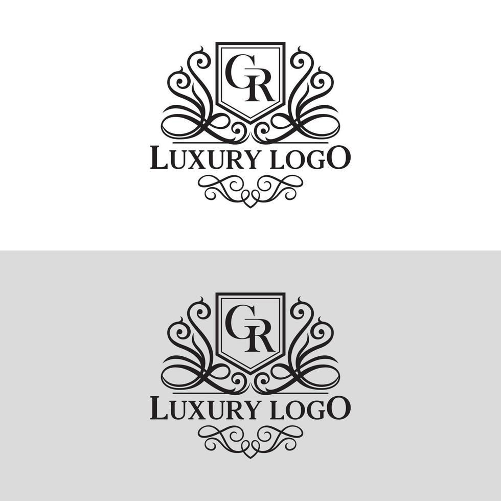 gyllene lyx logotyp design vektor mall