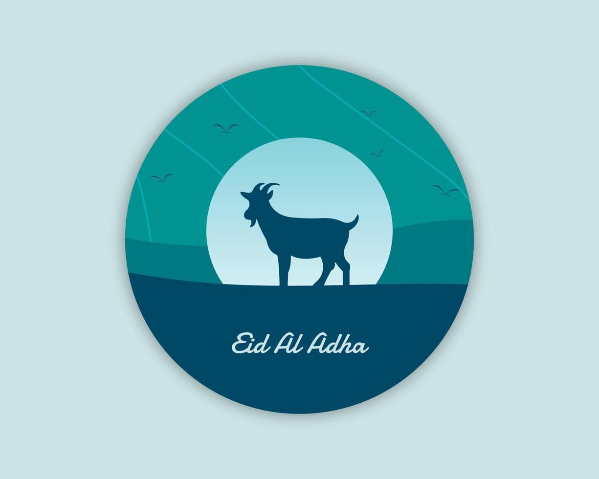 eid al adha grußvorlage flach vektor