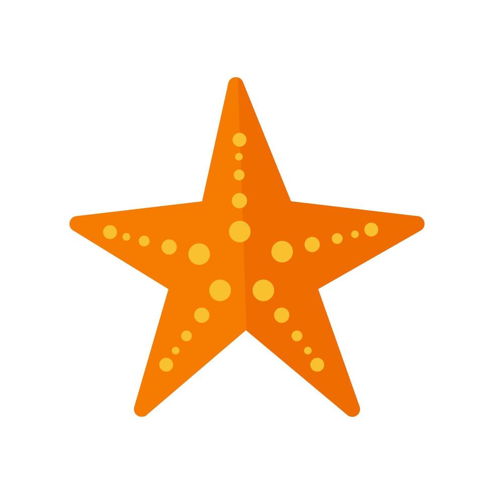 sjöstjärna platt flerfärgad ikon vektor