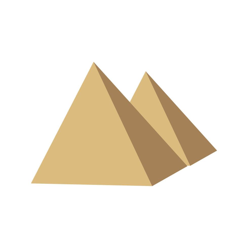 Pyramiden flaches mehrfarbiges Symbol vektor