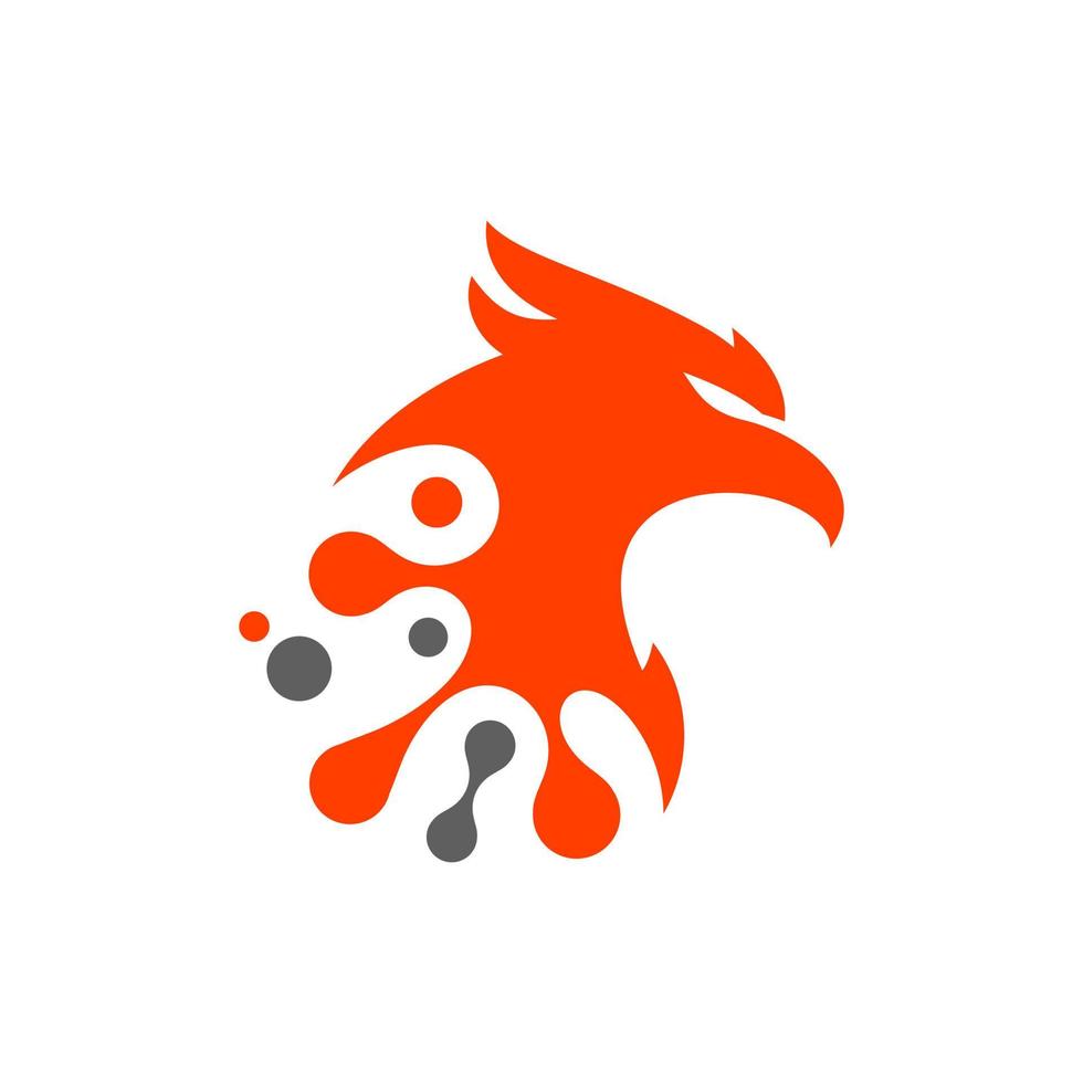 Adler-Tech-Logoschablonen-Designvektor, Emblem, Designkonzept, kreatives Symbol, Ikone vektor