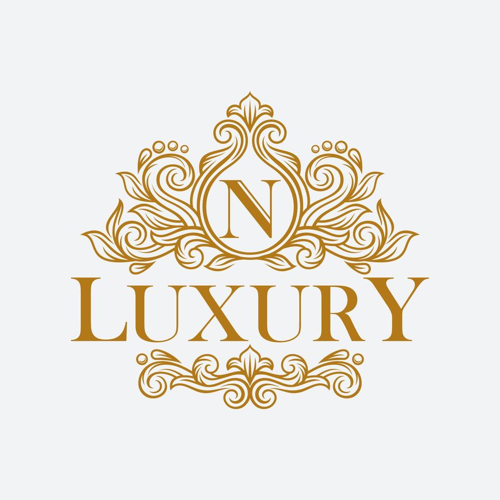 goldene luxus-logo-design-vektorvorlage vektor