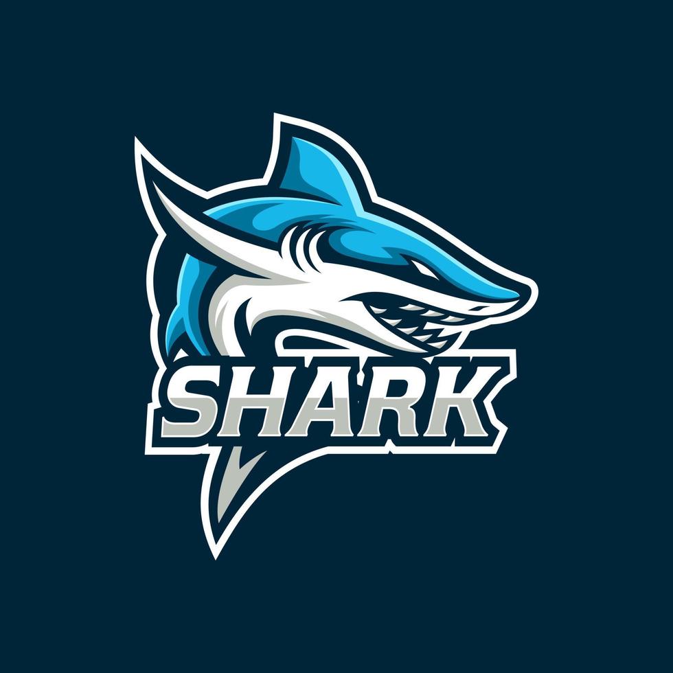 Shark E-Sport-Gaming-Maskottchen-Logo-Vorlagenvektor vektor