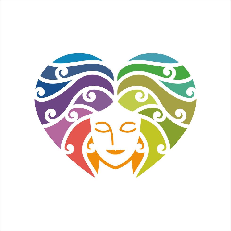 Logo-Vorlage für natürliche Schönheit und Liebe vektor