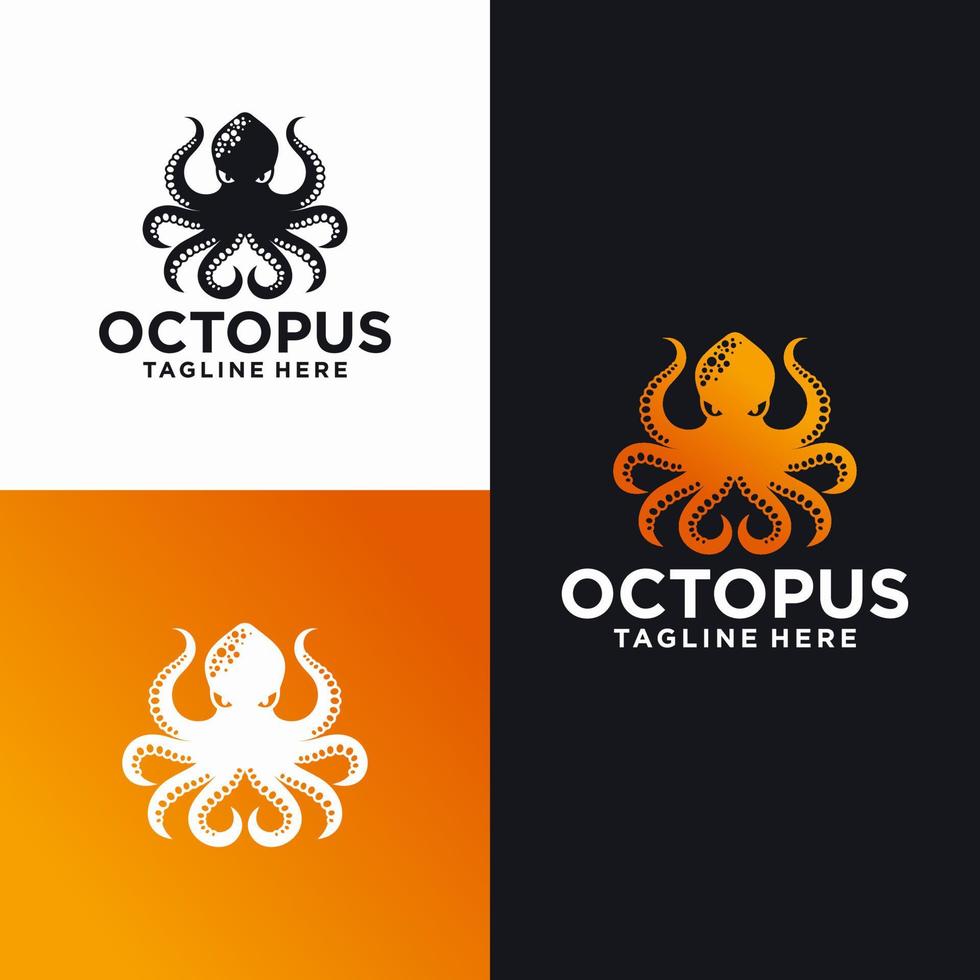 Oktopus-Logo-Vektorvorlage vektor