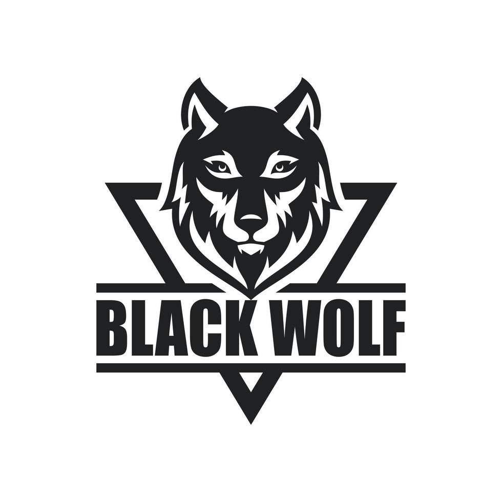 Vintage wilde Wolf-Logo-Vektor-Illustration vektor