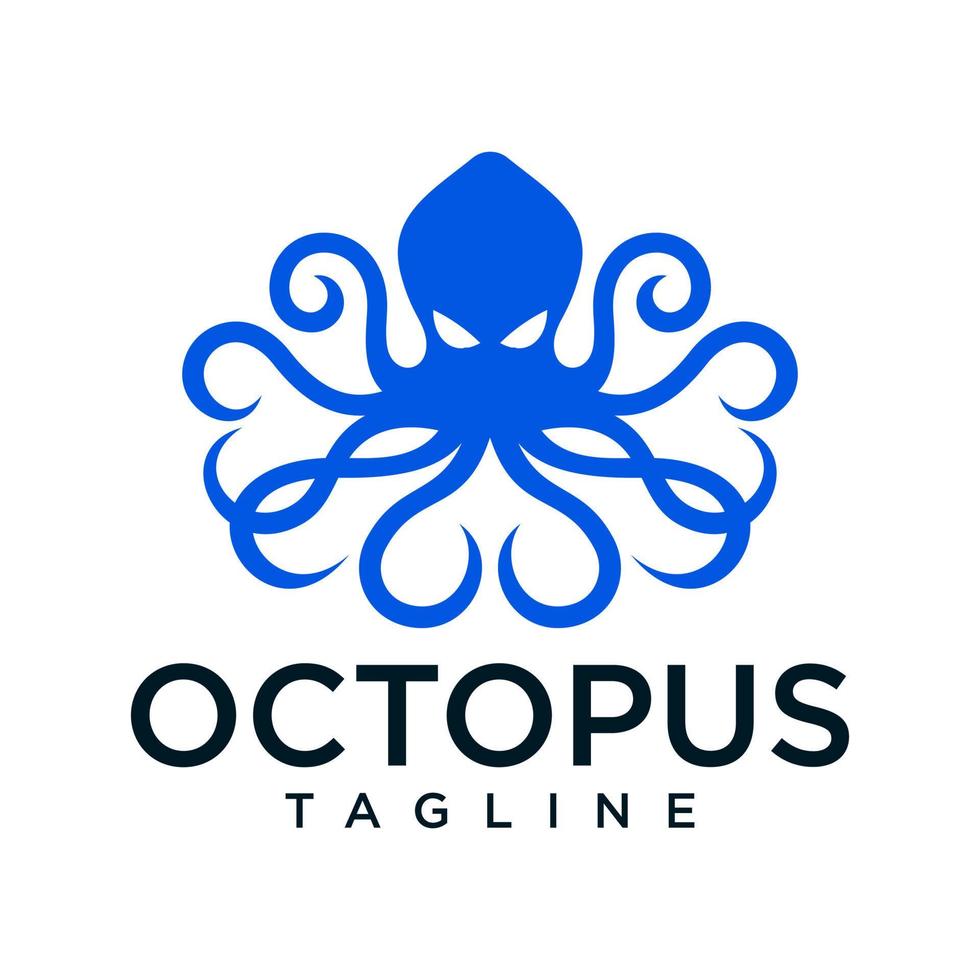 Oktopus-Logo-Vektorvorlage vektor