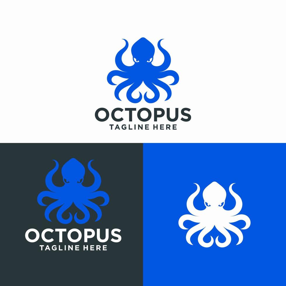 Oktopus-Logo-Vektorvorlage vektor